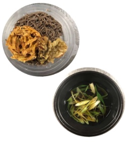 ごぼうと舞茸の野菜天そば 完成写真