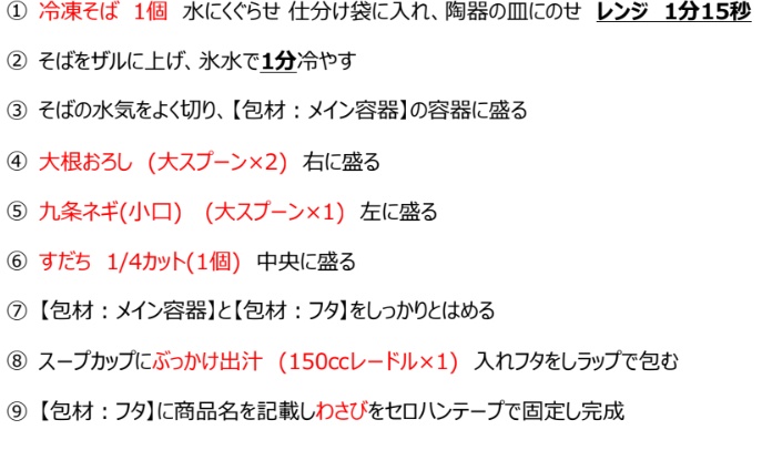 冷やしぶっかけそば 手順