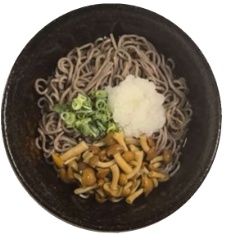 冷やしぶっかけなめこそば 完成写真