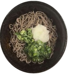 冷やしぶっかけオクラとモロヘイヤそば 完成写真