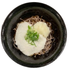 冷やしぶっかけ国産山かけそば 完成写真