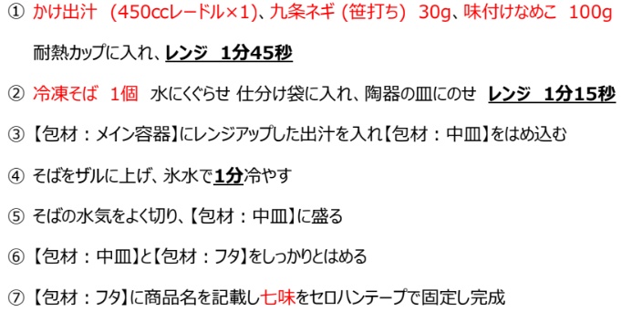 なめこそば 手順