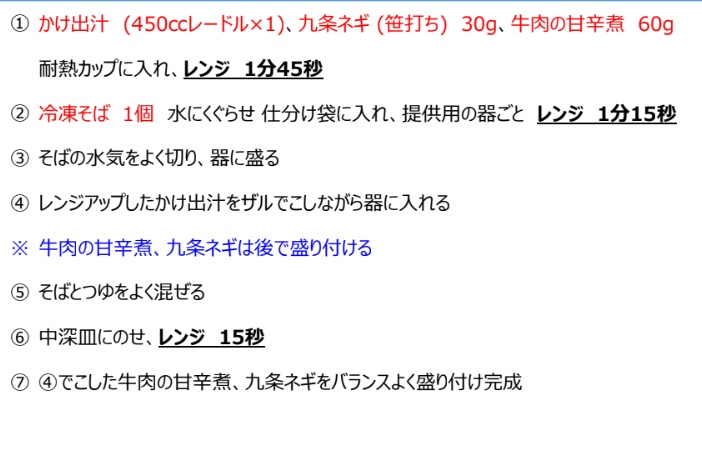 甘辛肉そば 手順
