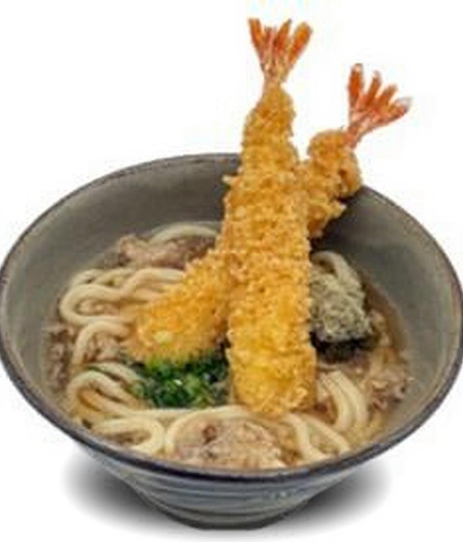 大海老天かすうどん 店内 完成写真