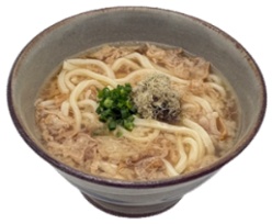 かす増しうどん 店内 完成写真