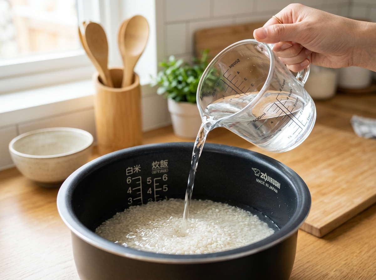 ②水を入れる