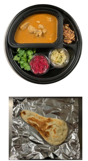 チキンスパイスカレー（ナン）完成図