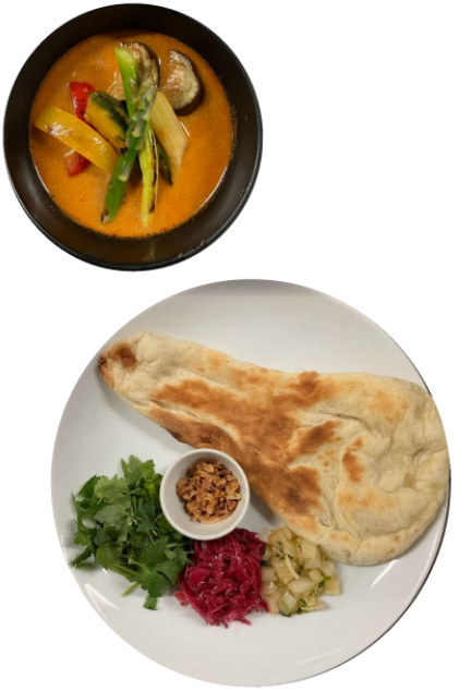 ベジタブルスパイスカレー（ナン）店内完成図