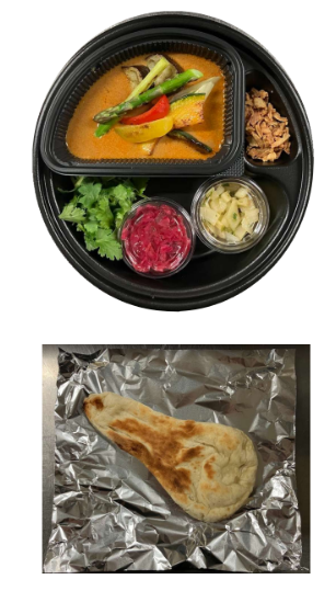 ベジタブルスパイスカレー（ナン）完成図